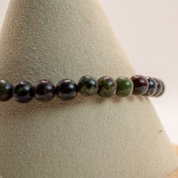 Bracelet boules 6mm - Jaspe sang de dragon | L'antre de la destinée