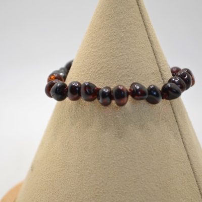 Bracelet boules 6mm - Ambre (Bébé)