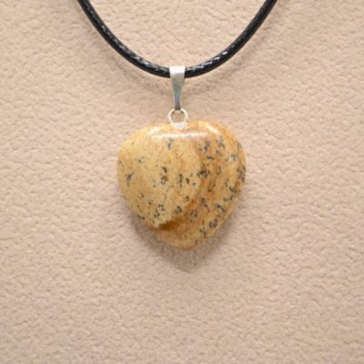 Pendentif coeur - Jaspe paysage