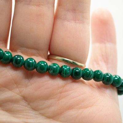 Bracelet boules 6mm - Malachite