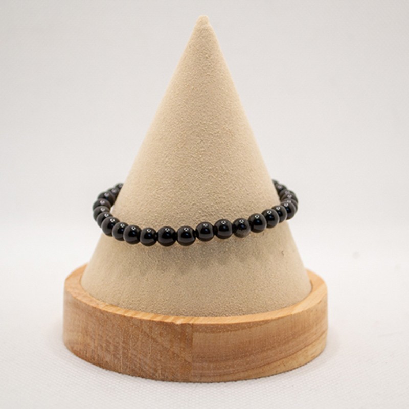 Bracelet boules 6mm - Obsidienne oeil céleste