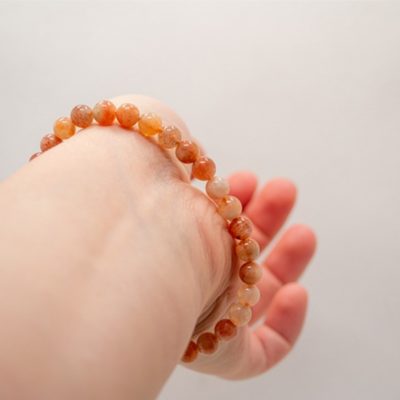 280 Bracelet boules 6mm - Pierre de soleil