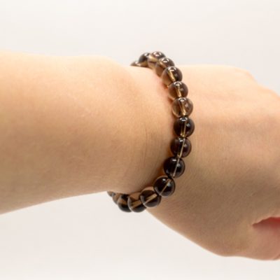 307 Bracelet boules - Quartz fumé