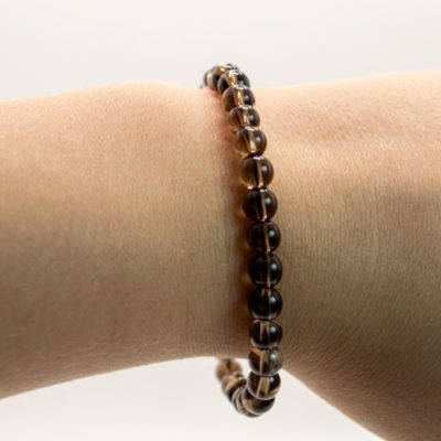 308 Bracelet boules - Quartz fumé