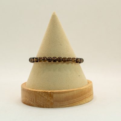 310 Bracelet boules - Quartz fumé
