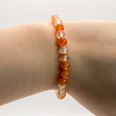 Bracelet boules 6mm - Cornaline