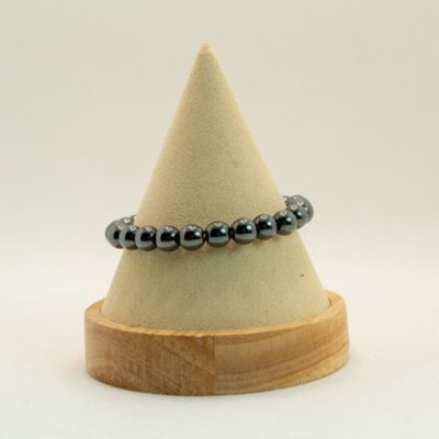 338 Bracelet boules 8mm - Hématite