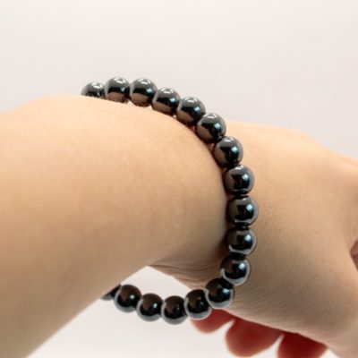 339 Bracelet boules 8mm - Hématite
