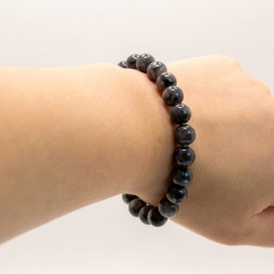 346 Bracelet boules 8mm - Larvikite