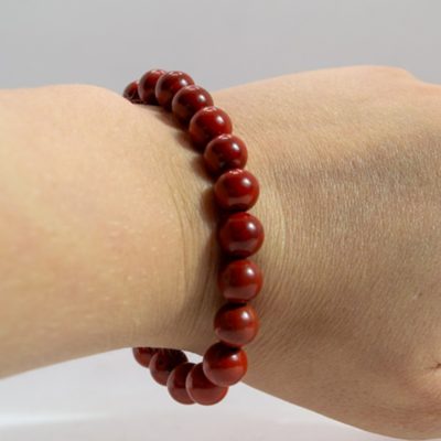 367 Bracelet boules 8mm - Jaspe rouge