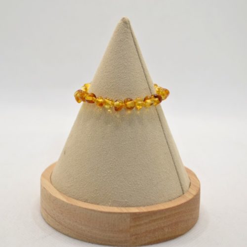 115 Bracelet boules 6mm - Ambre (Bébé)