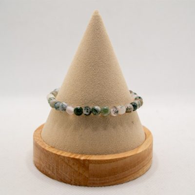 Bracelet boules 6mm - Agate arbre