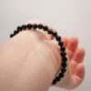 Bracelet boules 6mm - Obsidienne oeil céleste