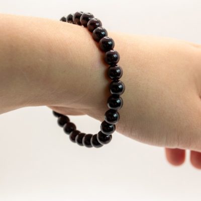 Bracelet boules 6mm - Grenat