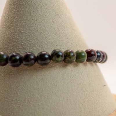 Bracelet boules 6mm - Jaspe sang de dragon