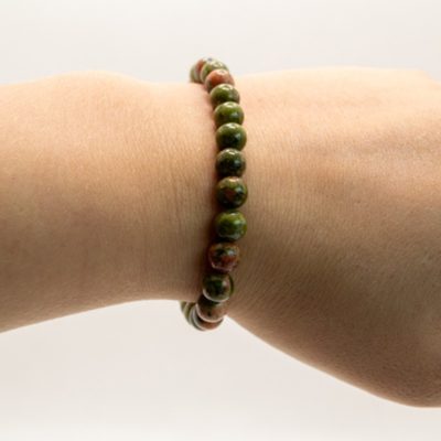 333 Bracelet boules 6mm - Unakite