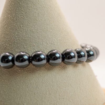 337 Bracelet boules 8mm - Hématite