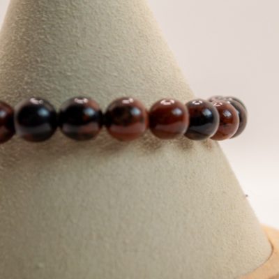 348 Bracelet boules 8mm - Obsidienne acajou