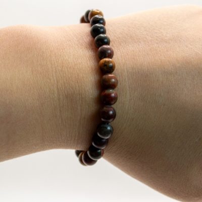 Bracelet boules 6mm - Jaspe polychrome